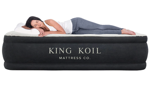 lot 189 image: King Koil Luxury Air Mattress Queen with Built-in Pump for Home, Camping & Guests - 20 Queen Size Inflatable Airbed (OPEN BOX)