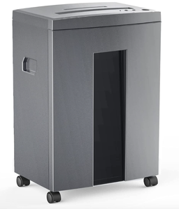 lot 230 image: WOLVERINE 18-Sheet 60 Mins Running Time Cross Cut High Security Level P-4 Heavy Duty PaperCDCard Ultra Quiet Shredder for Home Office with 6 Gallons Pullout Waste Bin in Gray (OPEN BOX)