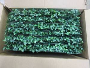 lot 217 image: Sunnyglade 12 Pieces 20x 20 Artificial Boxwood Panels Topiary Hedge Plant, Privacy Hedge Screen Sun Protected Suitable for Outdoor, Indoor, Garden, Fence, Backyard and Decor (12PCS)