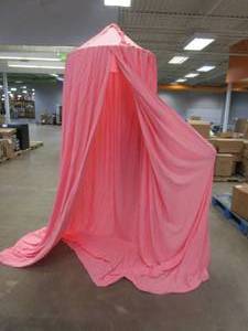 lot 235 image: Pink Hanging Bed Canopy