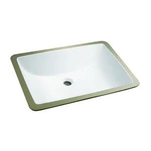 lot 57 image: Glacier Bay Rectangle Undermounted Bathroom Sink in White
