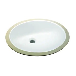 lot 58 image: Glacier Bay Oval Undermounted Bathroom Sink in White