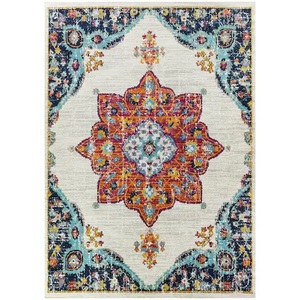 lot 94 image: StyleWell Aurora Multicolored 6 ft. x 9 ft. Medallion Area Rug