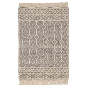 lot 96 image: Home Decorators Collection Winchester CreamBlack 5 ft. x 7 ft. Wool Area Rug