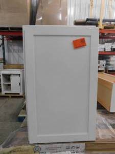 lot 9 image: Hampton Bay Courtland Shaker Assembled 18 in. x 30 in. x 12 in. Stock Wall Kitchen Cabinet in Polar White Finish