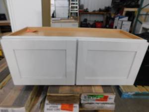 lot 10 image: Hampton Bay Courtland Shaker Assembled 30 in. x 12 in. x 12 in. Stock Wall Kitchen Cabinet in Polar White Finish