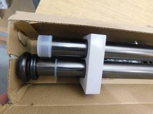 lot 38 image: 72 in. - 144 in. Mix and Match Telescoping 1 in. Single Curtain Rod in Gunmetal