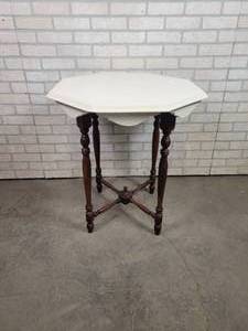 lot 188 image: Vintage Octagon Side Table - Approx. 27 x 27 x 30 Tall - NO SHIPPING