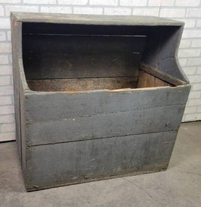 lot 190 image: Vintage Wood Box - Approx. 35 Wide x 33 Tall x 20 Deep - NO SHIPPING