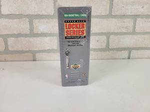 lot 224 image: 1991-92 Upper Deck Locker Series NBA Trading Cards - SEALED - Contains (7) 12-Card Foil Packs - This is #3 of 6 in the Series