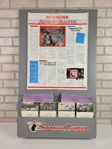 lot 244 image: Vintage Winchester Ammunition Advisory Center Informational Board - Approx. 36.5 x 22.5 - NO SHIPPING
