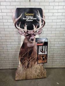 lot 245 image: Vintage Winchester Ammunition Whitetail Buck Advertising Standee - Approx. 65 Tall - NO SHIPPING