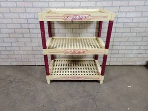 lot 248 image: 3-Tier Poly Storage Shelf - Approx. 35 x 29 x 17 - NO SHIPPING