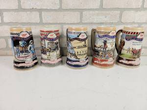 lot 250 image: (5) MILLER High Life Great American Achievements Beer Steins