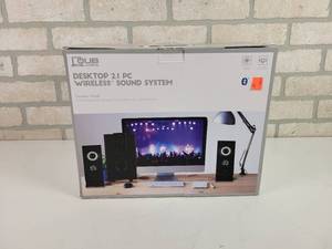 lot 253 image: QUB Works Desktop 2.1 PC Wireless Sound System - Open Box