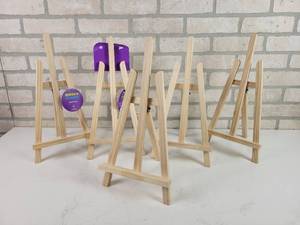 lot 265 image: (5) Mini Wood Easels - Approx. 16 x 7