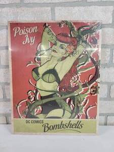 lot 278 image: NEW Pin-up Poison Ivy Metal Sign - 12.5 x 16