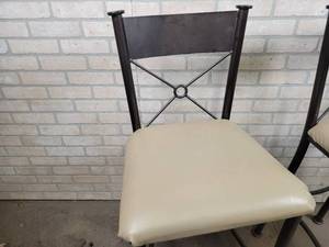 lot 246 image: (2) Metal High Top Chairs - Seat is Approx. 30 Tall - NO SHIPPING