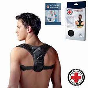 Supportive Back Brace and Posture Corrector & Dr. Arthritis Handbook  Small, Black