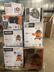 lot 2 image: Pallet with assorted Ridgid Shop Vacs various models and conditions review pictures