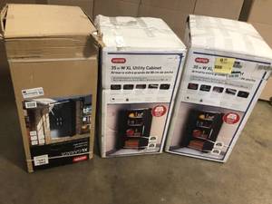 lot 12 image: Lot of assorted Keter Utility Cabinets customer returns varios models and conditions