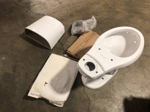 lot 13 image: Glacier Bay  2-piece 1.1 GPF1.6 GPF Dual Flush Round Toilet in White