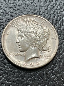 1921 High Relief Peace Dollar