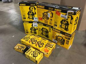 Mix Lot of Dewalt Charger Stations, Inverters, Customer returns, review all pictures