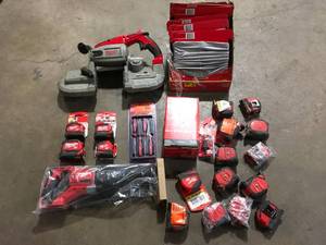 Mix Lot of Milwaukee Hand Tools, Measuring tapes, Saws ETC. Customer Returns, Review all pictures