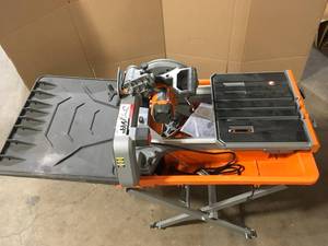 RIDGID 12 Amp Corded 8 in. Tile Saw with Extended Rip, customer returns, Review all pictures