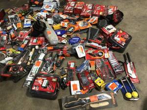 lot 1 image: Mix Lot of Small Tools and Hardware, Customer returns, Various Pcs and Models, Review all pictures