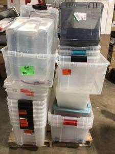 lot 9 image: Mix Lot of Storage Bins, Various Models, Customer returns, Review all pictures