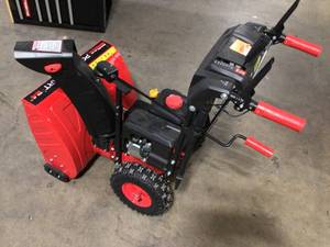 lot 18 image: PowerSmart 24 in. 2-Stage Electric Start Gas Snow Blower with Heated Handles and LED Light, Customer return, Review all pictures