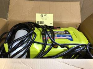 lot 32 image: Ryobi 1800 PSI Electric Preassure Washer open box customer return review pictures