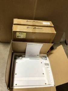 lot 48 image: Lot of 3 Swiss Madisson Colmer 18 in. Single, 1 Cabinet Bathroom Vanity in White- Cabinet Only