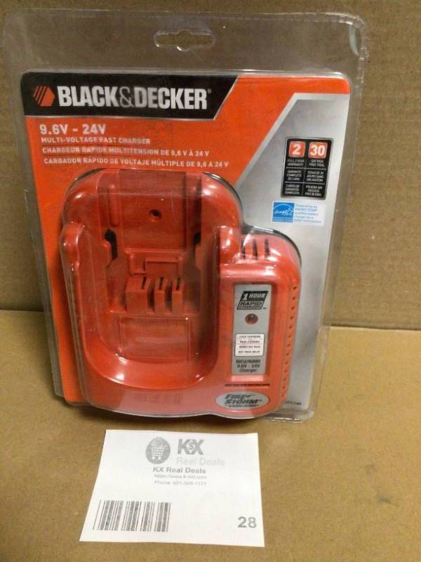 BLACK+DECKER 9.6V-24V Multi Battery Charger 