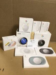 lot 17 image: Lot of assorted Nest Thermostats and accesories  open box customer returns see pictures
