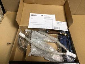 lot 34 image: Delta Porter Brushed Nickel 8 widespread bathroom faucet customer return review pictures
