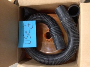 Dustopper  High Efficiency Cyclonic Dust Separator, 12 in. Dia with 2.5 in. hose, 36 in. long, with 2 Sweep Elbows, Customer return, Review all pictures