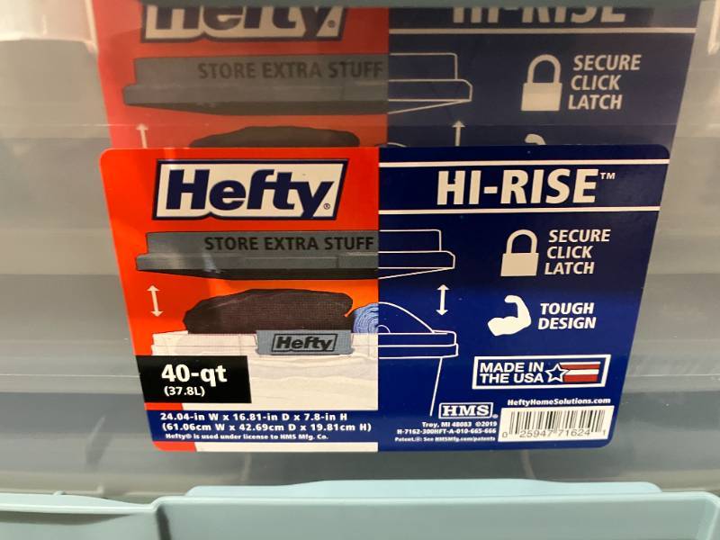 Hefty 40 qt. Hi-Rise Storage Bin
