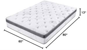 Olee Sleep 13 in. Galaxy Hybrid Gel Infused Memory Foam and Pocket Spring Queen Size Mattress