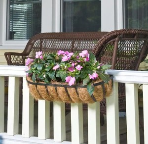 Pallet of Vigoro 24 in. Metal English Horse Trough Coco Planters