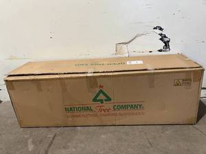 National Tree Company 12 ft. Dunhill Fir Hinged Pre-Lit Artificial Full Christmas Tree