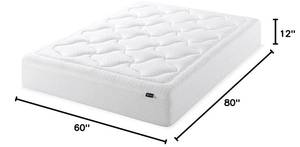 ZINUS 12 Inch Pressure Relieving CertiPUR Cloud Memory Foam Queen Size Mattress Bed-in-a-Box