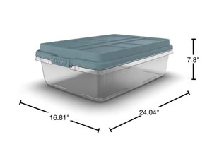 Five Cases of Hefty 40 qt. Six Pack Hi-Rise Storage Bins