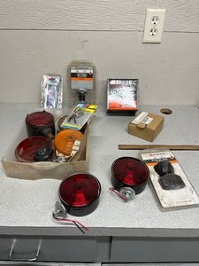 box of misc lights