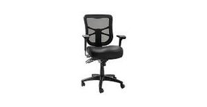 lot 2 image: Alera ALEEL4215 Elusion Black Mid-Back Multifunction Mesh Office Chair with Adjustable Arms and Black Swivel Nylon Base