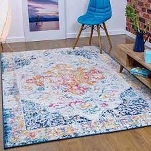 lot 42 image: Elite Multi 5 ft. x 8 ft. Bohemian Distressed Area Rug