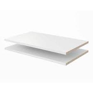 lot 57 image: Closet Evolution 24 in. x 14 in. Classic White Wood Shelves (10-Pack)