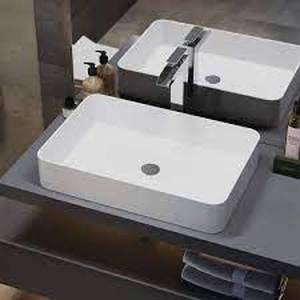 lot 68 image: Swiss Madison Concorde 24 in. Rectangle Ceramic Vessel Sink